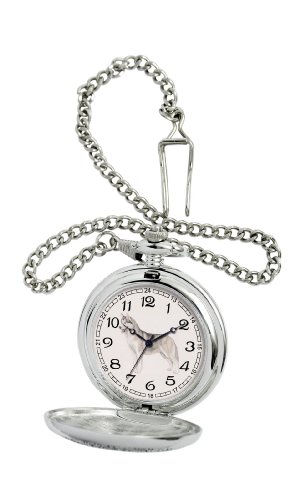 American Kennel Club Men's D1586 Siberian Husky Pocket Watchwith Chain American Kennel Club Men's D1586 Siberian Husky Pocket Watchwith Chain