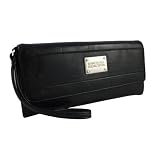 Kenneth Cole Reaction Womens Snap Closure Wristlet Clutch Bag (KC-111853-Black)