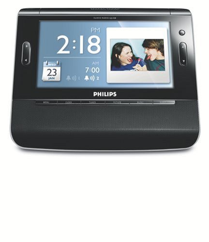 Philips USA AJL308 Clock Radio with 7-Inch TFT LCD Color Display and USB/SD Card Slot