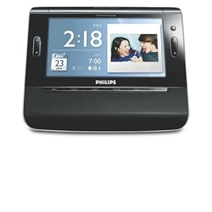 Philips USA AJL308 Clock Radio with 7-Inch TFT LCD Color Display and USB/SD  Card Slot