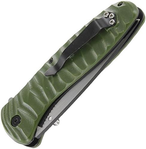 Green Hawk Spring Assisted Open LED Tactical Rescue Pocket Knife (Limited Edition)