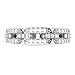Metal Factory Sz 6 Sterling Silver Cubic Zirconia Chain Link CZ Band Ring