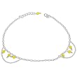 Valentines Gift for Her Anklets Pair Sterling Silver Jewelry 10.5 inches (ganklt018)