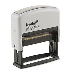 U. S. Stamp & Sign Trodat Economy 12-Message Stamp, Dater, Self-Inking, 3/8 x 2 Inches, Black (E4817)