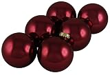 Club Pack Of 36 Shiny Bordeaux Red Glass Ball Christmas Ornaments 2.75