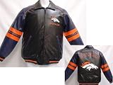 Denver Broncos NFL Adult Pleather Jacket with Pleather Collar