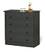 Casual 4 Drawer Chest In Black Finish By Prepac Furniture
