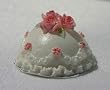 Dollhouse Miniature Artisan Pink & Vanilla Dome Bakery Cake