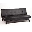 Design Sofa Schlafsofa Klappsofa 3-Sitzer, gro�e Liegefl�che 180x108 cm, sehr bequem - schwarz