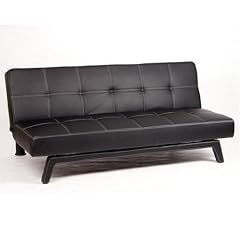 Design Sofa Schlafsofa Klappsofa 3-Sitzer, gro�e Liegefl�che 180x108 cm, sehr bequem - schwarz