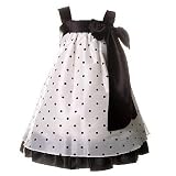 Little Girls Special Occasion BLACK DOT Flower Girl Dress KIDS DREAM 2-12