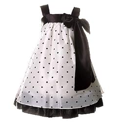 Little Girls Special Occasion BLACK DOT Flower Girl Dress KIDS DREAM 2-12