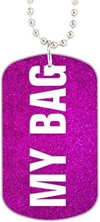 Pink For Women | Personalizable Design Dog Tag, Aluminum Pet Tag Cat Animal Tag Necklace Pendant Chain Size 1.2 X2 X0.1 Inches In Diameter