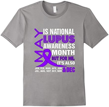 Men's Lupus Awareness Shirts - May Is National Lupus Awareness Mon 3XL Slate