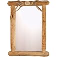 Lodgepole Framed Mirror w/Antler Top (Authentic Antlers)