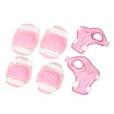 Como Skating Cycling Protector Wrist Elbow Knee Support Pad Pink for Children
