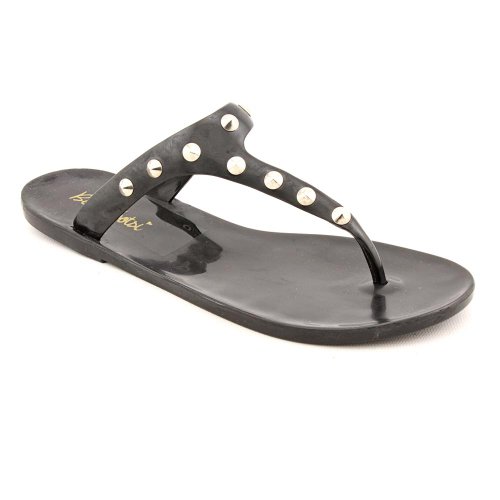 BootsiTootsi Stud Open Toe Flip Flops Sandals Shoes Black Womens New/Display