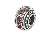 Zable(tm) Sterling Silver Crystal Birthstone January Bead / Charm