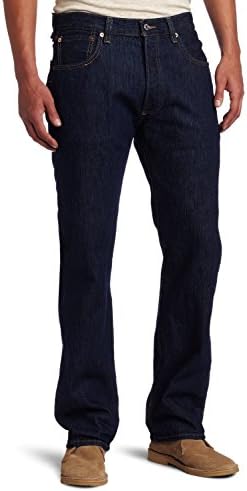 Zhenyest Men's 501 Original-Fit Jean Rinse 44W x 30L