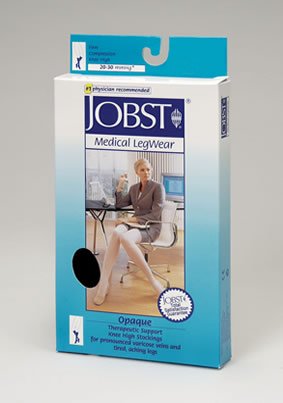 Women's Opaque 20-30 mmHg Closed Toe Knee High Support Sock Size: Large, Color: Natural On Sale