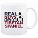 Mug White " Real guys love a Tibetan Spaniel " Dogs