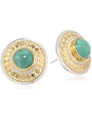 Anna Beck Designs "Gili Turquoise" 18k Gold-Plated Turquoise Stud Earrings