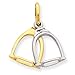 14k Two-tone Stirrups Charm title=