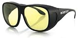 Bobster Titan Fitover Sunglasses,Black Frame/Yellow Lens,one size