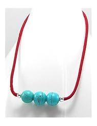 Red Stretch necklace In Sterling Silver Necklace