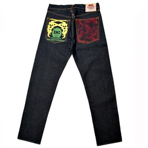 RMC Martin Ksohoh Tsunami Wave/Painted Logo denim jeans REDM1169