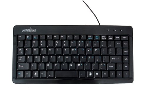 Perixx Periboard-408 Slim Mini Size Black Aluminum Keyboard