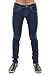 Krralinlin Men's Slim Fit Casual Low Rise Tight Blue Skinny Denim Jeans Pants
