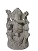 Ganesh Idol Altar Statue Seated on a Lotus Flower Base Hindu God Stone Statue 4
