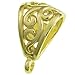 1 pc 14k Gold on .925 Sterling Silver Flower Bail Clasp Pendant Slide Connector / Findings / Yellow Gold