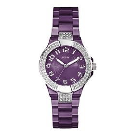 Guess - W11611L3 - Mini Prism - Montre Femme - Quartz Analogique - Cadran Violet - Bracelet Plastique Violet