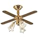 Dollhouse Miniature 3-Tulip Ceiling Fan