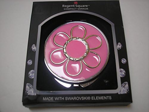 PINK PINK Regent Square Compact Mirror Swarovski Crystal Elements Pink