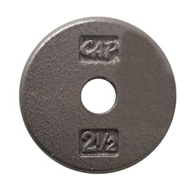 CAP Barbell Free Weights Standard Plate, 12.5-Pounds (Gray)