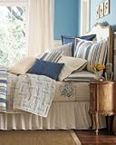 Ralph Lauren Catalina Island Floral Queen Sheet Set Ivory & Blue