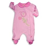 Little Me - Infant Girls Long Sleeve Footed Coverall, Pink (Size 3Months)