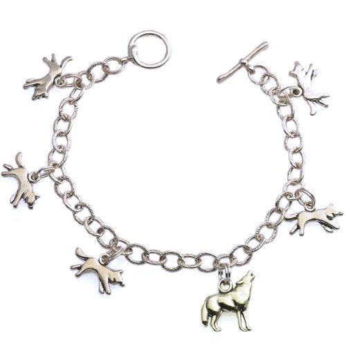 Bella’s Sterling Silver WOLF PACK Bracelet 7.5″