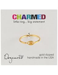 Dogeared Charmed Gold Dipped Eye Ring