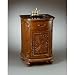Carved One Door Vanity in Medium Brown