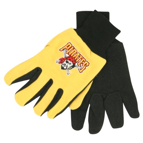 Pittsburgh Pirates Jersey 2-Tone Gloves (One Size Fits Most Ages 13+) - Yellow / Black