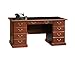 Sauder Heritage Hill Executive Desk in Cherry with Black Inlay Top