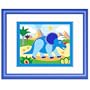 Olive Kids FB-DINO-303 Dinosaurland Triceratops Framed Print - Blue