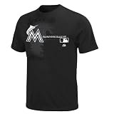 MLB Youth Miami Marlins Authentic Collection Change Up by Majestic (Black, Medium)