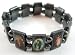 Saint Icons Hematite Bracelet Rosary,jesus, Ann Rita, Mary