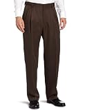 Haggar Mens Textured Stria Pleat Front Dress Pant