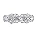 EVER FAITH Silver-Tone Austrian Crystal CZ Art Deco Flower Tear Drop Hair Barrette Clip Clear
